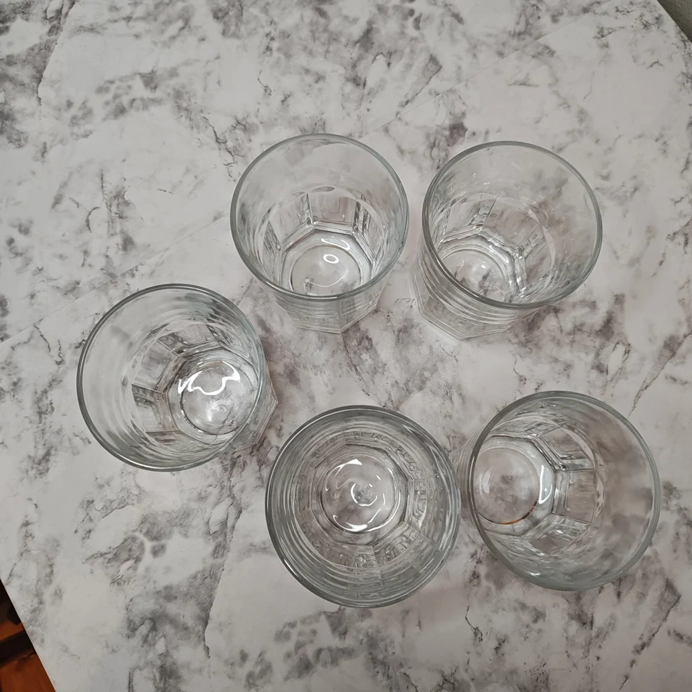 Elegant Clear Glass Tumbler Set Of 5